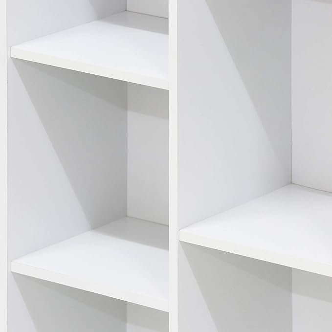 Furinno LUDER Book Shelf, 7-Cube Bookshelf, Bookcase with Open Shelves, 9.4 x 19.5 x 41.7, Easy Assembly, for Living Room, Be