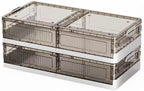 Underbed Roller Organizer, Stackable Flip-Top Plastic Containers For Bedroom And Everyday Home Storage (Coffee, 2-Pack)