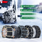 SCITOO Snow Chains For Car,2 Pack Emergency Anti Slip Tire Chain Width 265/70-16,265/75-16,265/65-17,275/65-17,265/60-18,265/