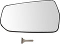 TRQ Left Driver Side Mirror Glass Heated Clear Compatible with 2016-2023 Chevrolet Malibu GM1324212