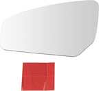 TRQ Driver Side Mirror Glass Clear Peel and Stick Compatible with 2007-2012 Nissan Sentra NI1323267