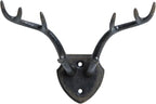 SOFFEE DESIGN Wall Mounted Metal Coat Hooks, Hanging Antler Shape Rack Hooks for Entryway, Bathroom, Bedroom, Retro Double Ho