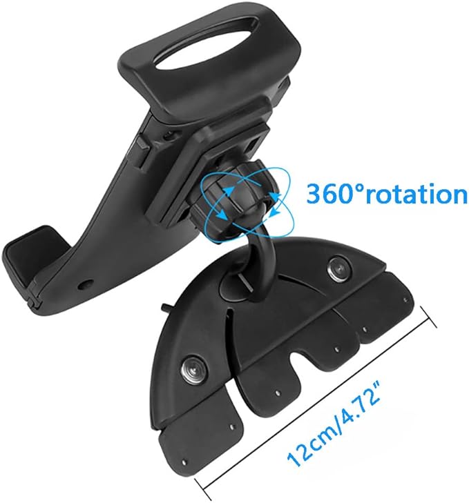 MACHSWON Universal Car Phone Holder Bracket for CD Slot, Adjustable Tablet Holder Stand for Car, Compatible with iPhone, iPad, Samsung 4-12" Devices