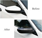 1 Pair Black Mirror Cap Cover For Honda Civic 2016 2017 2018 2019 2020 2021 Rearview Mirror Cap Replacement (Black Pair)
