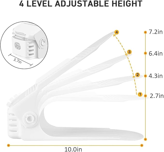 Shoe Slots Organizer 36 Pack - Shoe Organizer Space Saver 50%,Adjustable Thickening Shoe Stackers for a pair of Shoes,Shoe St