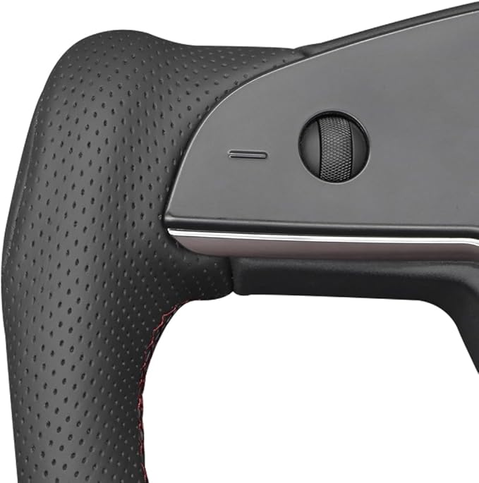 MEWANT Steering Wheel Cover for Yoke Style Steering Wheel for Tesla Model S 2021-2023 / Model X 2021-2023 Hand-Stitched Steering Wrap