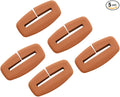 5pcs Car Seat Belt Buckler Cover, Silicon Anti-Scratch Seatbelt Buckler Protector Silencer Clip Holster for BMW Accessories, Car Interior Accessories for Men and Women (5pcs Light Brown)
