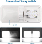 LED RV 12V LED Ceiling Double Dome Light Fixture | 1100 LM RV Interior Lighting for RV Trailer Camper Truck Van Boat Car(Natural White 4000-4500K, 2 Pack)