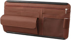 JEYODA Sun Visor Organizer Auto Interior Accessories Storage Pocket With Multi-Pocket Net Zippers (Style 2-Brown)