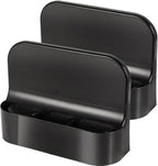 Heart Horse 2Pcs Cup Holder Portable Multifunction Vehicle Seat Cup Cell Phone Drinks Holder Box Car Interior Organizer (Black)