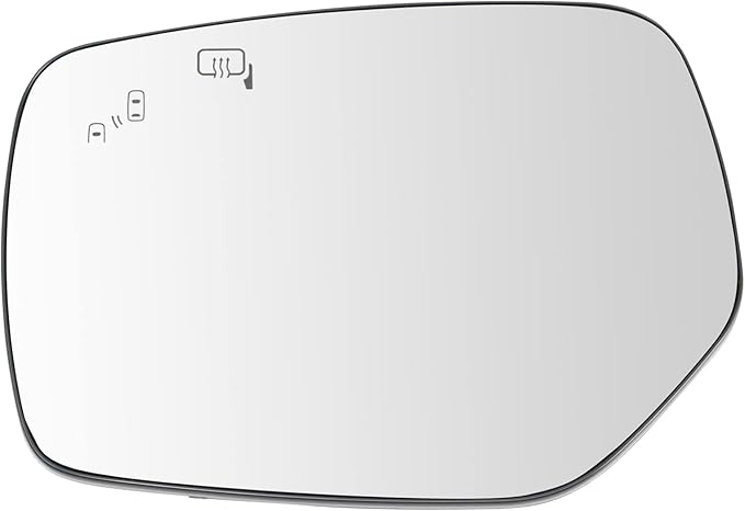 TRQ Driver Side Heated Mirror Glass with Blind Spot Detection Fits 2015-2017 Subaru Legacy Outback 2016-2017 Crosstrek 2016-2