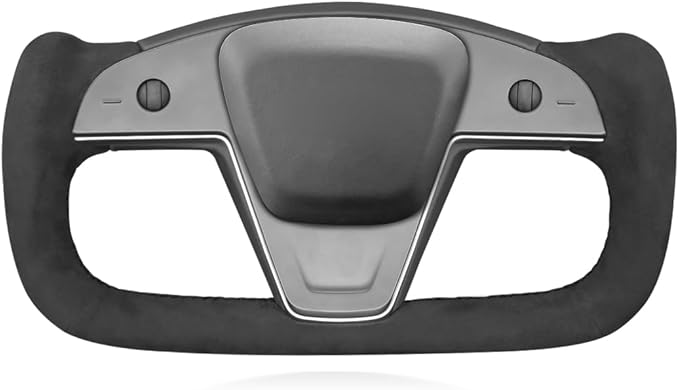 MEWANT Hand Stitched Tesla Model S Yoke Steering Wheel Cover Wrap for Tesla Model S 2021-2023 / Model X 2021-2023 Tesla Yoke Steering Wheel Accessories