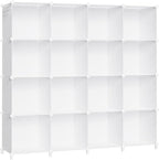 HOMIDEC Closet Organizers and Storage, 16 Cube Storage Organizer, Closet Organizer Bookshelf Cubes Shelves for Clothes, Bedro