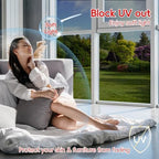 One Way Privacy Window Film Sun Blocking, Heat Blocking Window Tint for Home See Out But Not in, Static Cling & Anti UV, Black-Silver,41.3Inch x 98.42 Inch
