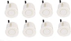 Car Reverse Parking sensors System with 8 Parking Sensors Distance Detection + LED Distance Display + Sound Warning (White Color)