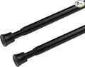KXLife 2Pcs Spring Tension Curtain Rod 28 to 49 Inch Cupboard Bars Tensions Rod Spring Loaded Curtain Rods，Adjustable Length 