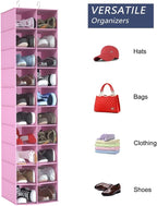 Libeder Hanging Shoe Organizer for Closet, Hanging Closet Organizers 20 Section Shoe Shelves, Space Saving Shoe Holder & Stor