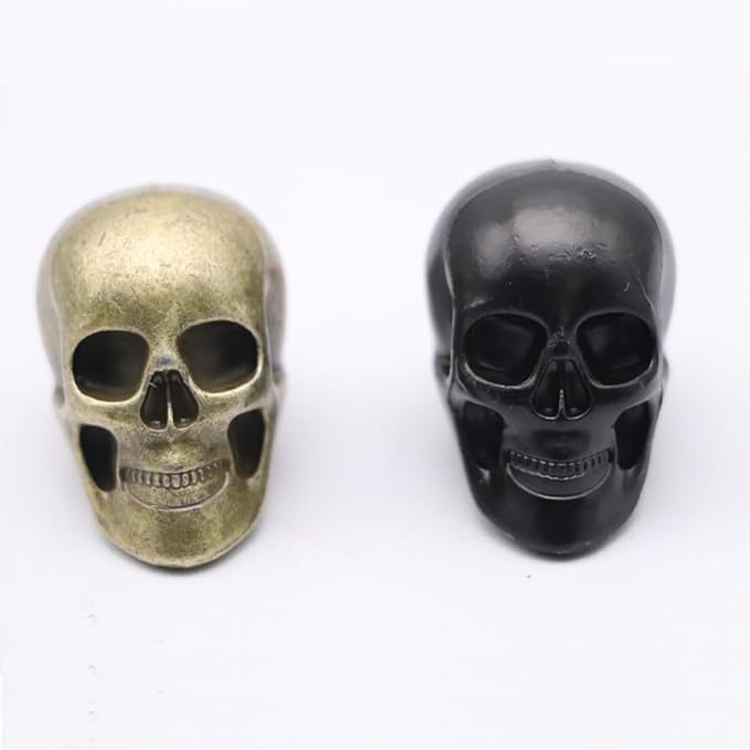 Skull Wall Hooks, 4 Pcs Decorative Metal Wall Mounted Key Holder Hat Rack Organizer Bathroom Hanger Home and Kitchen Use Pegs