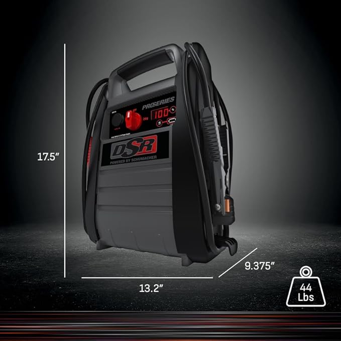 Schumacher Electric DSR ProSeries Car Battery Jump Starter - 4400 Peak Amp 12V/24V Car Starter, Jump Box & Portable Power