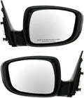 TRQ 2 Piece Driver and Passenger Side Mirror Assembly Set Electric Adjustment Heated No Memory Black Compatible with 2011-201