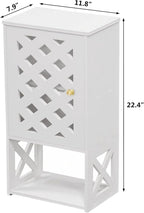 Wall Bathroom Cabinet Over The Toilet, Small White Medicine Cabinet with Shelves, Space-Saving Storage Organizer for Bathroom