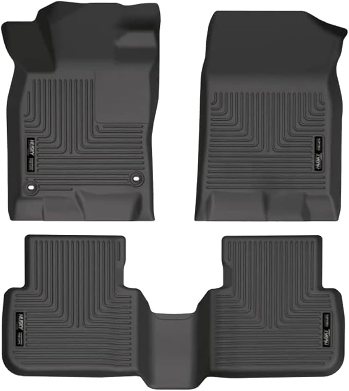 Husky Liners Weatherbeater Floor Mats | Fits 2022-2026 Honda Civic Hatchback/Sedan & 2023-2026 Acura Integra, Hatchback | Front & 2nd Row, 3-pc Black - 95521