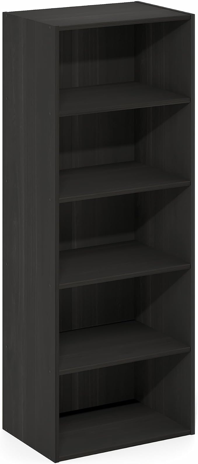 Furinno Basic Book Shelf, 5-Tier Bookshelf, Storage Organizer Bookcase with Open Shelf, 11 x 17 x 44, for Living Room, Bedroo