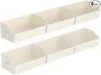 Homsorout Storage Bins for Shelves - Large Trapezoid Closet Shelf Organizer, Fabric Organization Bins with Handles, Storage B