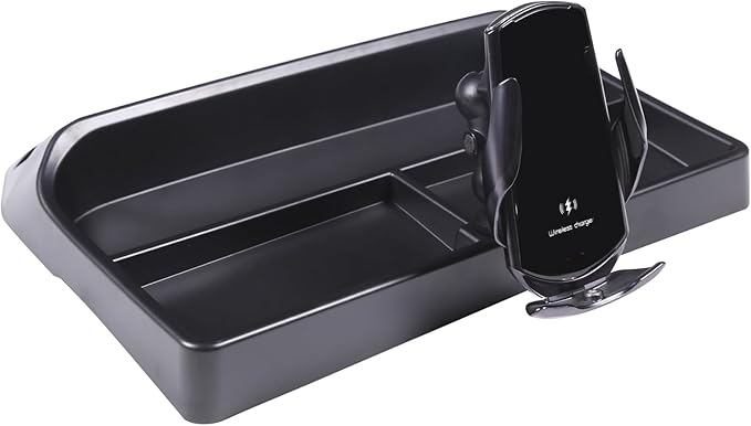 Aunginsy Center Console Dash Storage Tray with Mobile Phone Holder Compatible with Hummer H3 2005-2009, Car Dashboard Multi-Functional Phone Mount Storage Box Dash Organizer Tray Insert Accessories