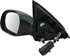 TRQ 2 Piece Driver and Passenger Side Mirror Assembly Set Electric Adjustment Heated No Memory Puddle Light Black Compatible 