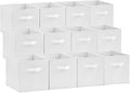Lifewit Storage Cubes, Foldable Decorative Fabric Storage Baskets for Organizing Home Organizers with Handles for Shelves, Cl