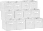 Lifewit Storage Cubes, Foldable Decorative Fabric Storage Baskets for Organizing Home Organizers with Handles for Shelves, Cl