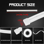 Car LED Strip Light For Trunk, 79Inch IP67 Silicone Waterproof Neon Light Strip Embedded, Flexible Cutting Universal Auto Interior Lights(Red)