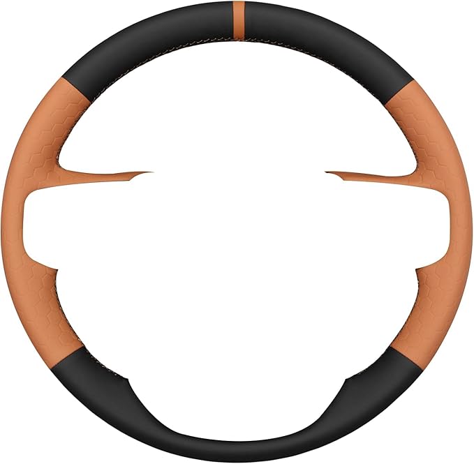 MEWANT Steering Wheel Cover for GMC Sierra Steering Wheel Cover for GMC Sierra 1500 / Sierra 1500 Limited/Sierra 2500 / Sierra 3500/ Yukon (XL) Hive Microfiber Leather