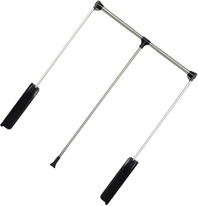Pull Out Pants Hangers Trousers Rack Down Wardrobe Clothes Rail Extendable Closet Rod Adjustable Width Heavy Duty，660 890mm