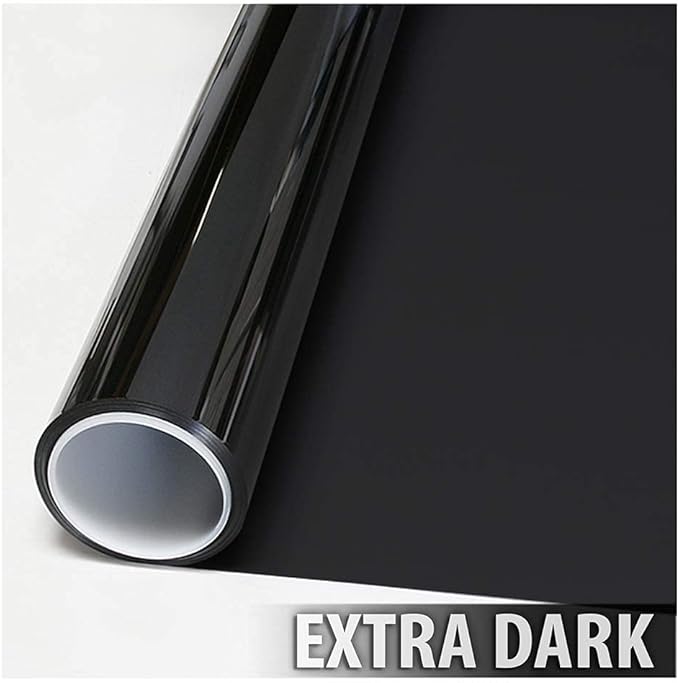 BDF NA05 Window Film Daytime Privacy and Sun Control Natural Black 5 (Very Dark) - 48in X 50ft