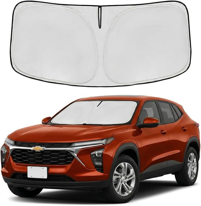 Windshield Sun Shade for Chevy Trax 2013-2024 2025 Sunshade Front Window Shade Custom Fit Trax Accessories Sun Visor Foldable Shade Blocks UV Rays Accessories