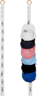 Windyun 2 Pcs Boho Hat Rack for Baseball Caps, Holds up to 20 Hats, Macrame Hat Hangers Wall Mounted, Hanging Cap Holder over