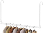 Hanging Closet Rod, Adjustable Height & Width Closet Rods for Hanging Clothes-Closet Extender Hanging Rod Space-Maximizing De