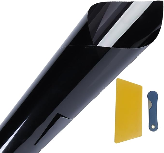TXUJDSER Auto Window Tint Film Roll 5% VLT 30" x 20Ft - Privacy Window Tints Kit for Car, Home, Blocks UV/IR Rays, Reduce Heat & Glare (5% VLT, 30in x 20ft)