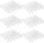 Foraineam 48Pcs Drawer Dividers, Adjustable DIY Grid Divider White Storage Organizer Separator, Socks Underwear Scarves Makeu