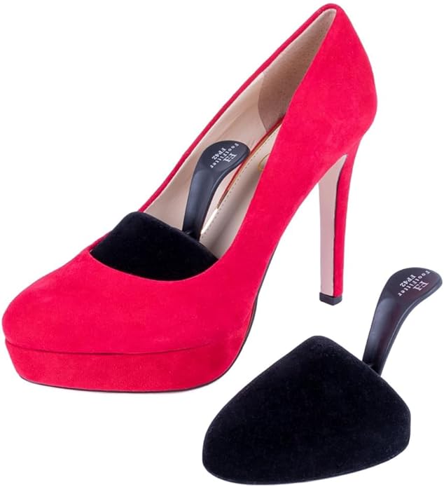 FootFitter Foam Shoe Trees with Handle for Women’s High Heels, Round Toe Travel Insert for Shoe Shape & Crease Protection