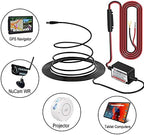 15ft Car Dash Cam Hardwire Kits,DC 5.5mm Head Charge Cable Tools w. Mini(ACS)/LP Mini(ACN)/ATO(ATC or ACU)/Micro2(ACZ) Fuse for NuCam WR & Galaxy Projector etc