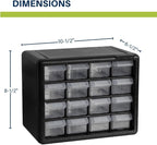 Akro-Mils 16-Drawer Plastic Drawer Storage Cabinet for Garage Organization, Beads, Makeup Organizer, Building Bricks Storage,