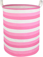 CLOCOR Pink Laundry Basket,Baby Girl Clothes Hamper for Nursery,Collapsible Toy Storage Bin with Handles, Room Decor,Waterpro