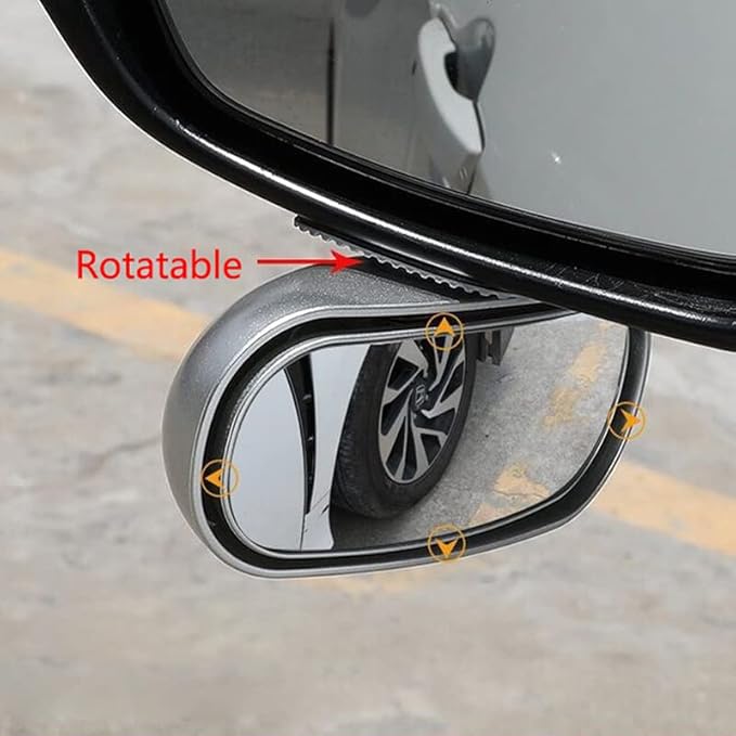 Blind Spot Car Mirror Rectangular, Adjustable Blindspot Convex Wide Angle Side Rearview Mirror for Cars Trucks SUV