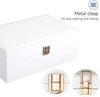 LANDICI Jewelry Box Organizer for Men Women, 2 Layer 4 Slot Watch Storage Case with Removable Tray, PU Leather Large Jeweller