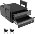 VEVOR Under Desk Double Stacked Lockable Slide Out Drawer, 13 inch Lockable Under Table Pull-out Drawer Attachment for Sit St