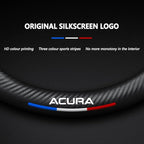 Customized Steering Wheel Cover Compatible with Acura, Nappa Leather & Carbon Fiber Design Car Steering Wheel Cover, with Coasters and 3-in-1 USB Fast Charging Cable (Red)