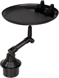 Cellet Cup Holder Tray for Car with Phone Mount – Expandable Base, 360° Rotation Food & Drink Tray with Non-Slip Surface, Adjustable Arm for Eating in Vehicle – Fits Most Standard Car Cup Holders